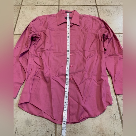 Wilke Rodriguez Non-Iron Slim Fit Dress Shirt - Magenta/Fuchsia, Size 16 1/2 - Picture 5 of 5